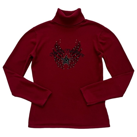 Harley-Davidson Sweaters - Y2K Harley Davidson Turtleneck Sweater